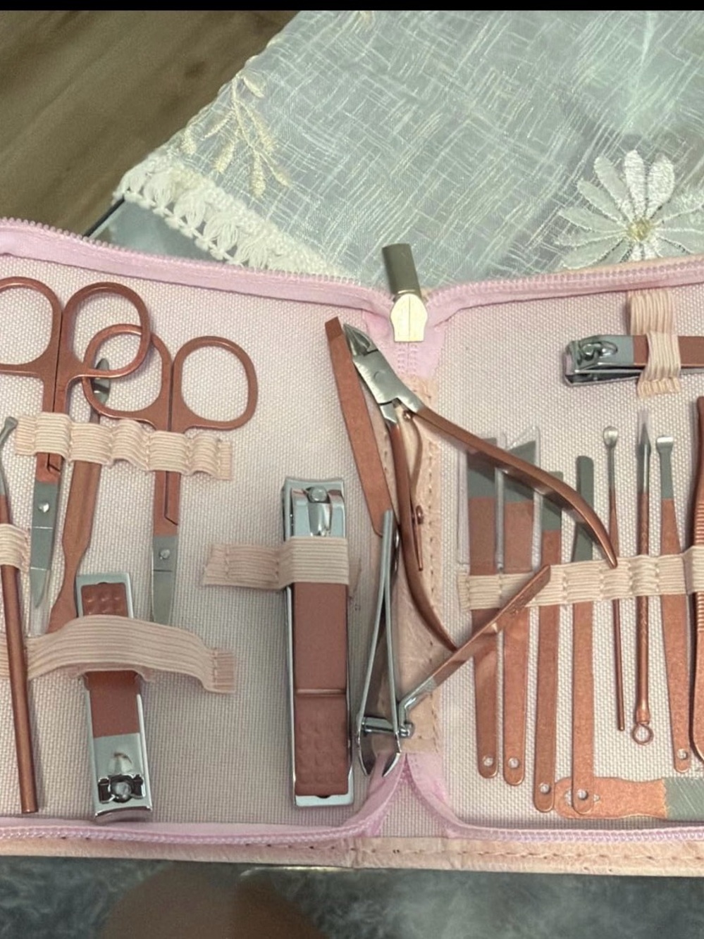 Pink 30 in 1 Manicure Set With Tools